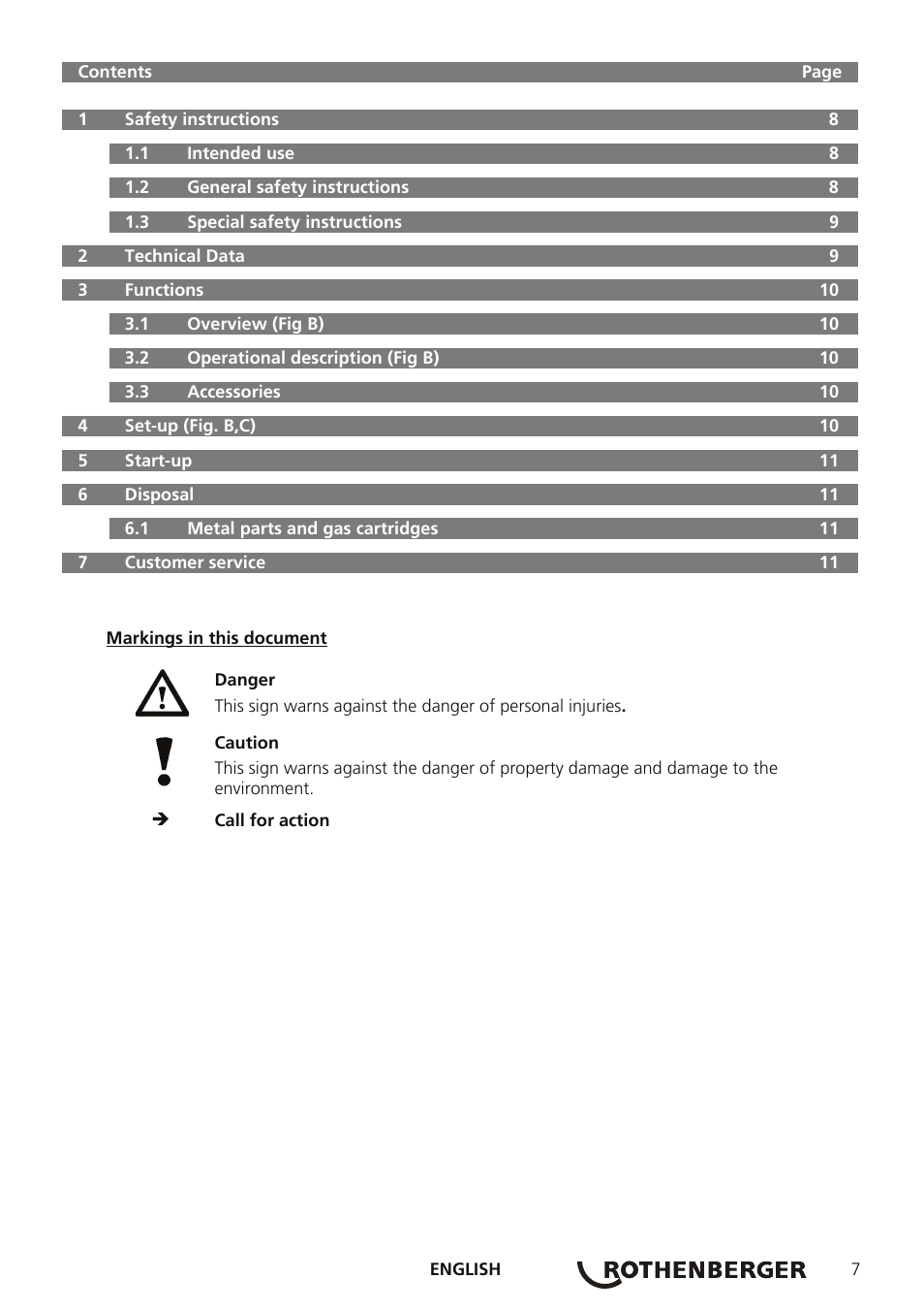 ROTHENBERGER AIRPROP Hartlöt-Set mit Propanregler User Manual | Page 11 / 96