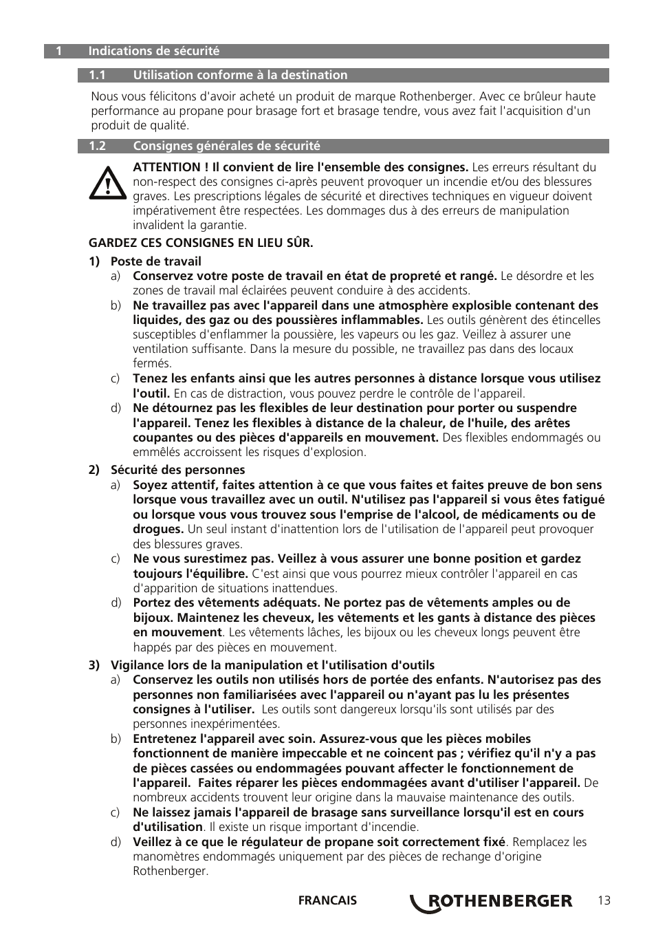 ROTHENBERGER AIRPROP Hartlöt-Set mit Propanregler User Manual | Page 17 / 96