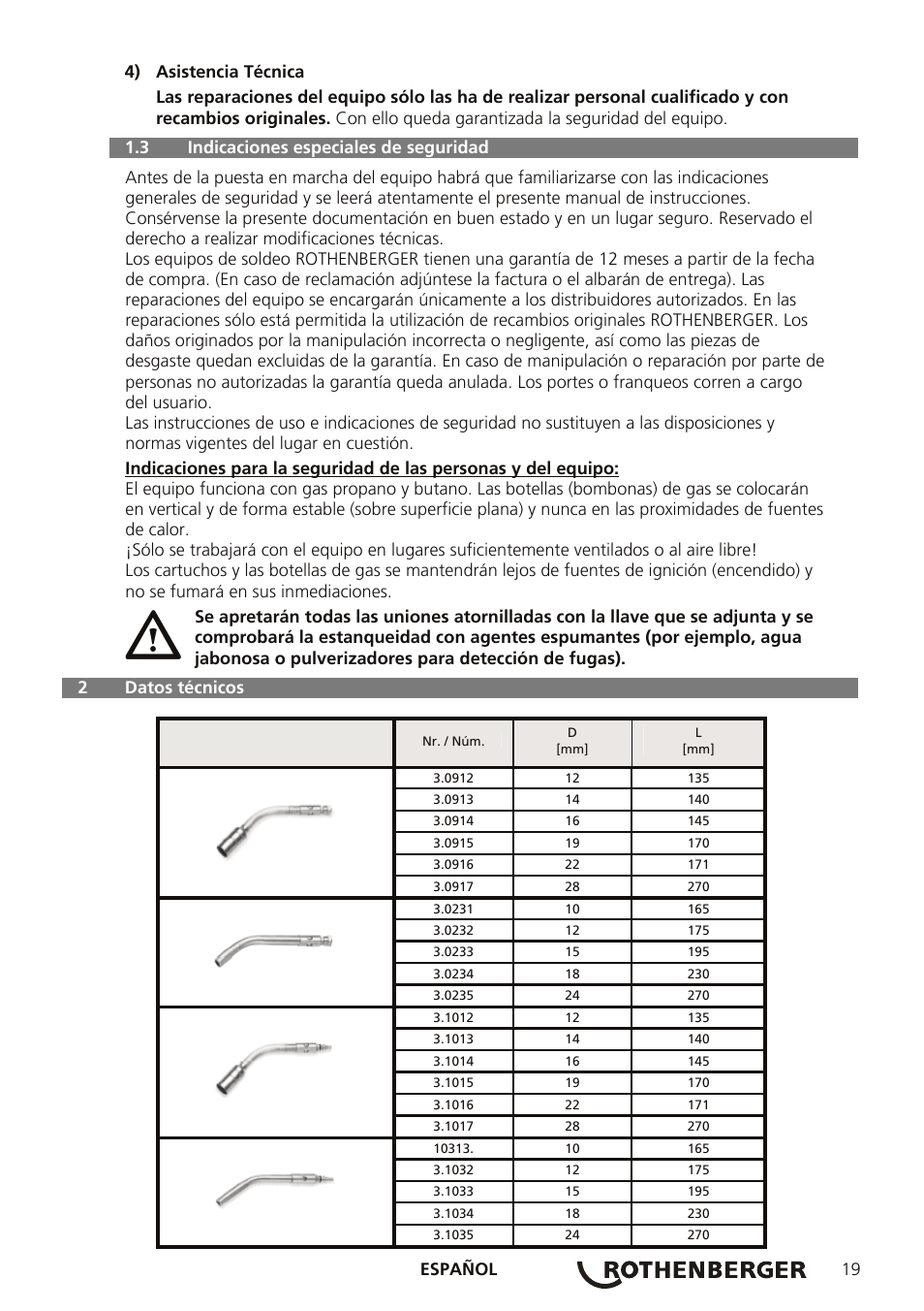 ROTHENBERGER AIRPROP Hartlöt-Set mit Propanregler User Manual | Page 23 / 96