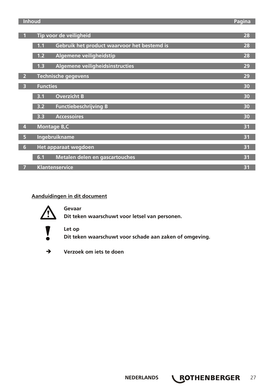 ROTHENBERGER AIRPROP Hartlöt-Set mit Propanregler User Manual | Page 31 / 96