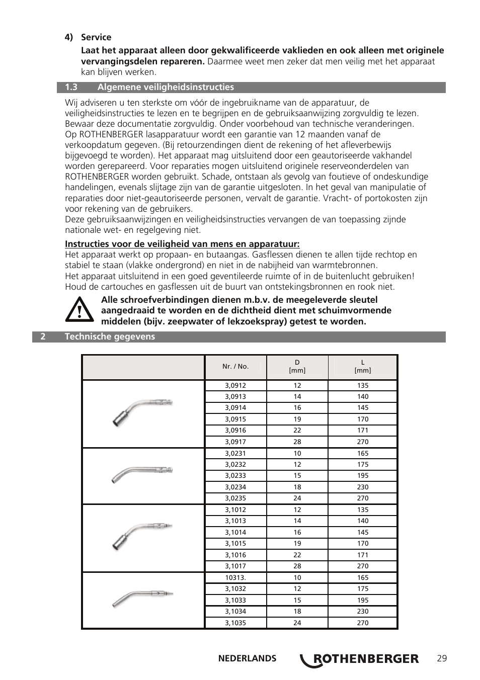 ROTHENBERGER AIRPROP Hartlöt-Set mit Propanregler User Manual | Page 33 / 96