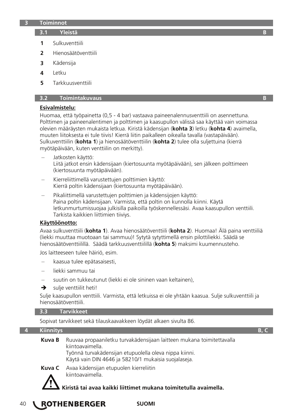 ROTHENBERGER AIRPROP Hartlöt-Set mit Propanregler User Manual | Page 44 / 96