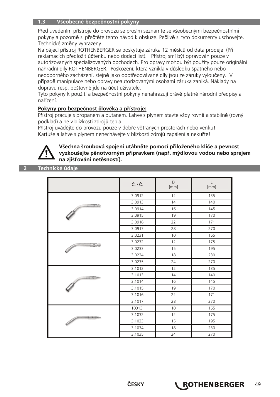 ROTHENBERGER AIRPROP Hartlöt-Set mit Propanregler User Manual | Page 53 / 96