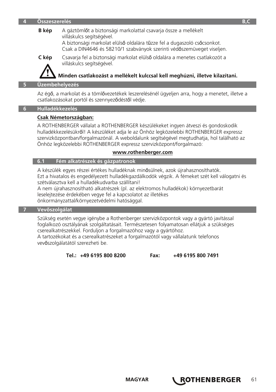 ROTHENBERGER AIRPROP Hartlöt-Set mit Propanregler User Manual | Page 65 / 96