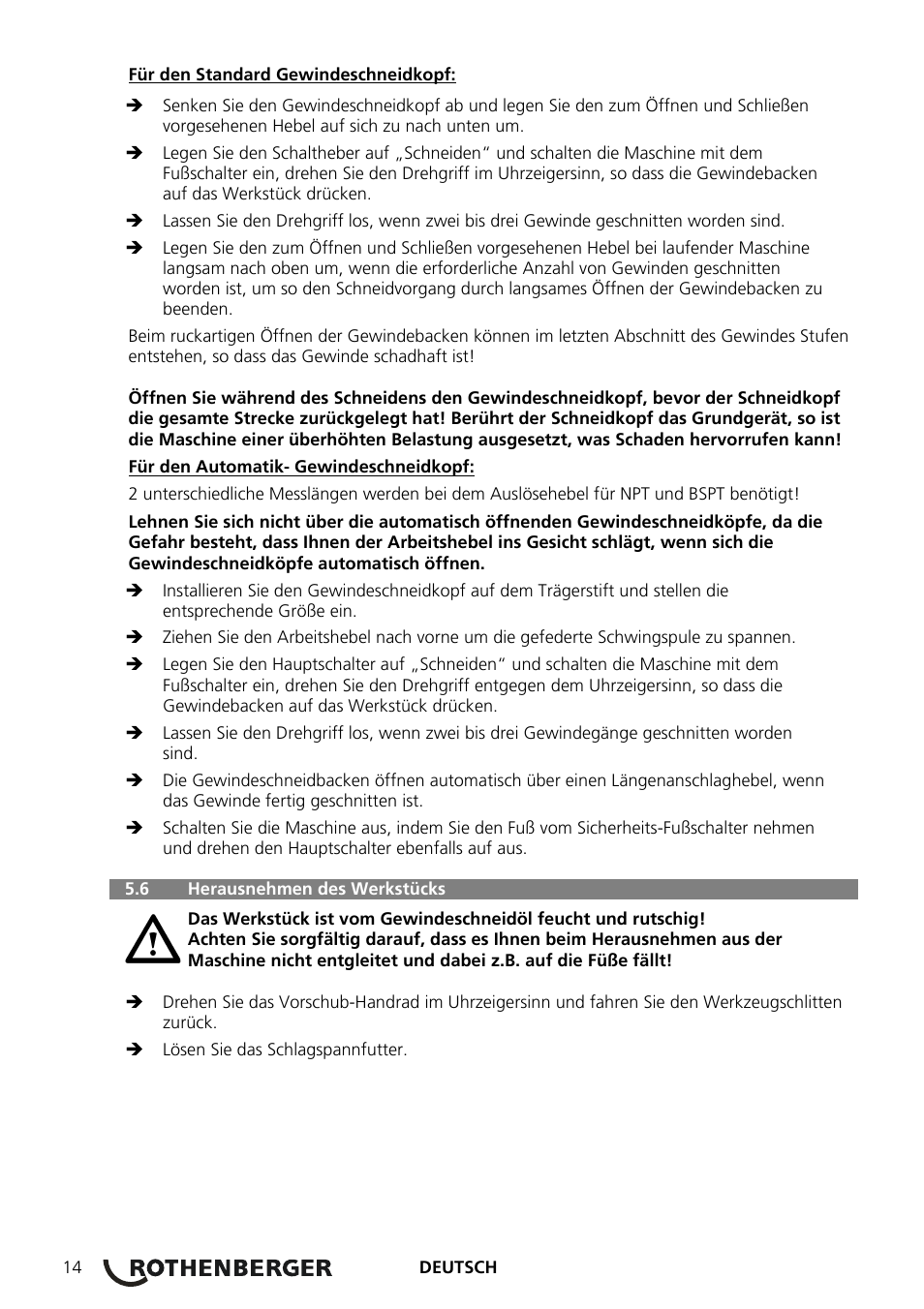 ROTHENBERGER COLLINS CLASSIC 22 A User Manual | Page 16 / 104