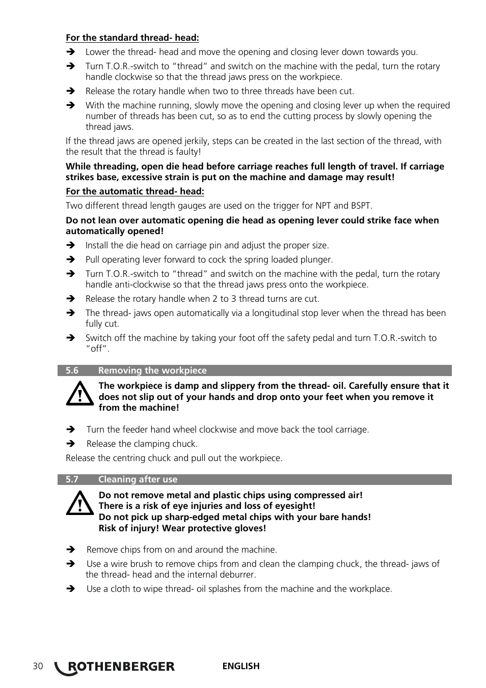 ROTHENBERGER COLLINS CLASSIC 22 A User Manual | Page 32 / 104