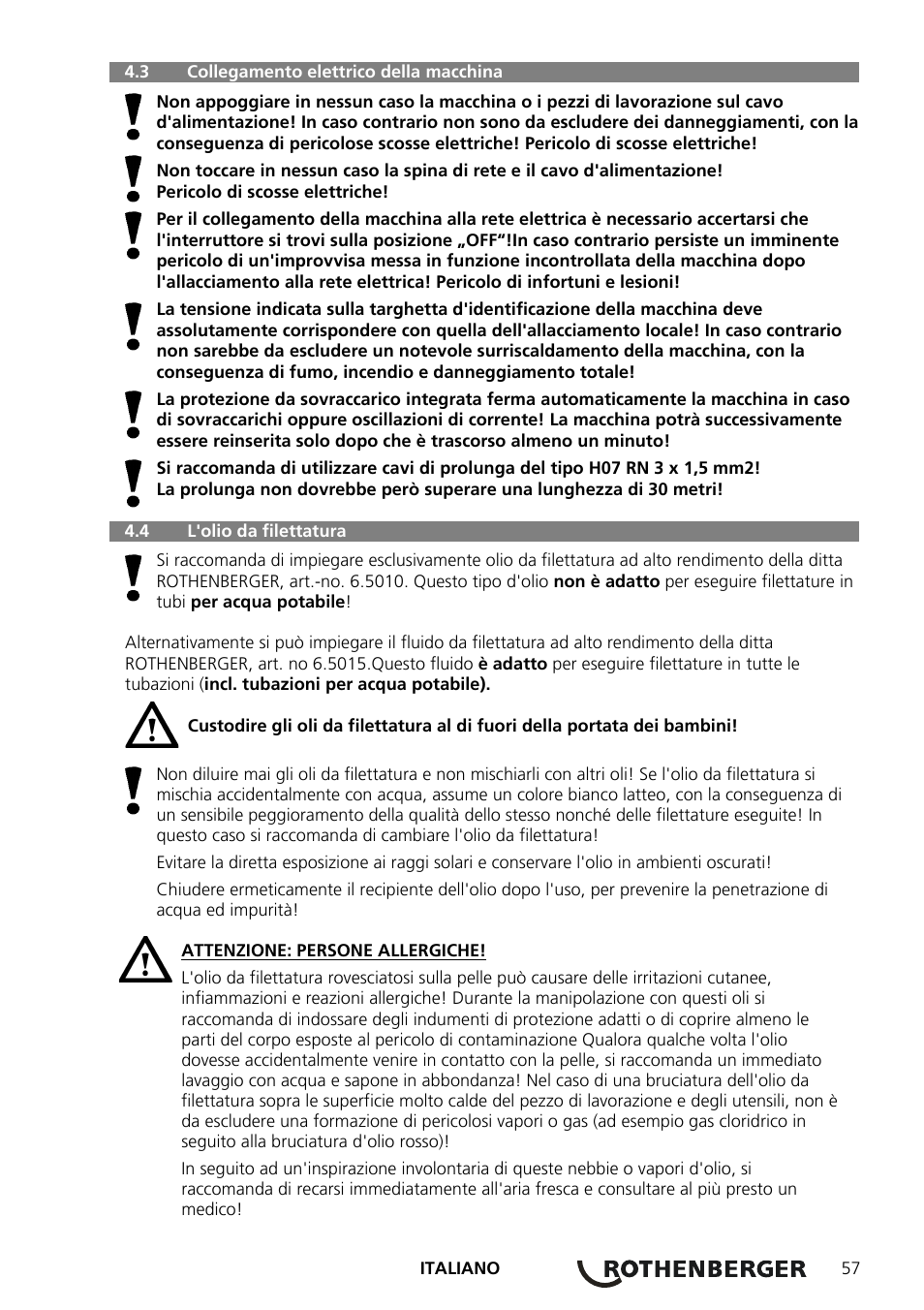 ROTHENBERGER COLLINS CLASSIC 22 A User Manual | Page 59 / 104