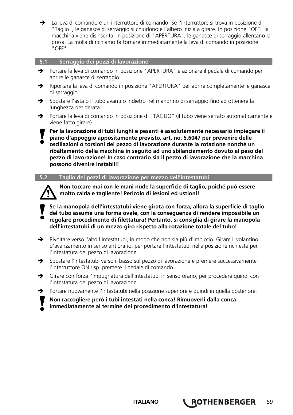 ROTHENBERGER COLLINS CLASSIC 22 A User Manual | Page 61 / 104