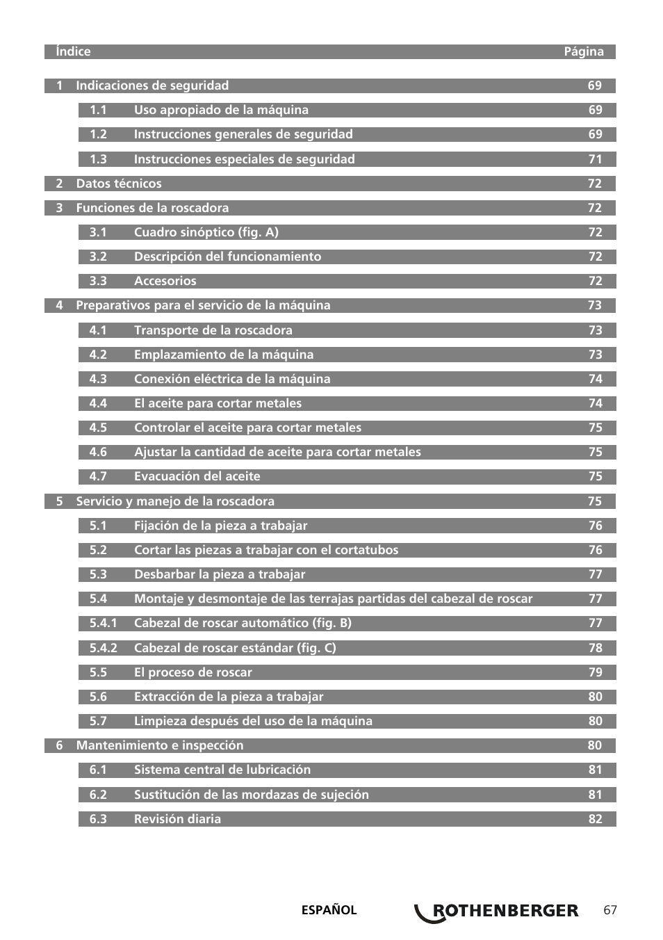 ROTHENBERGER COLLINS CLASSIC 22 A User Manual | Page 69 / 104