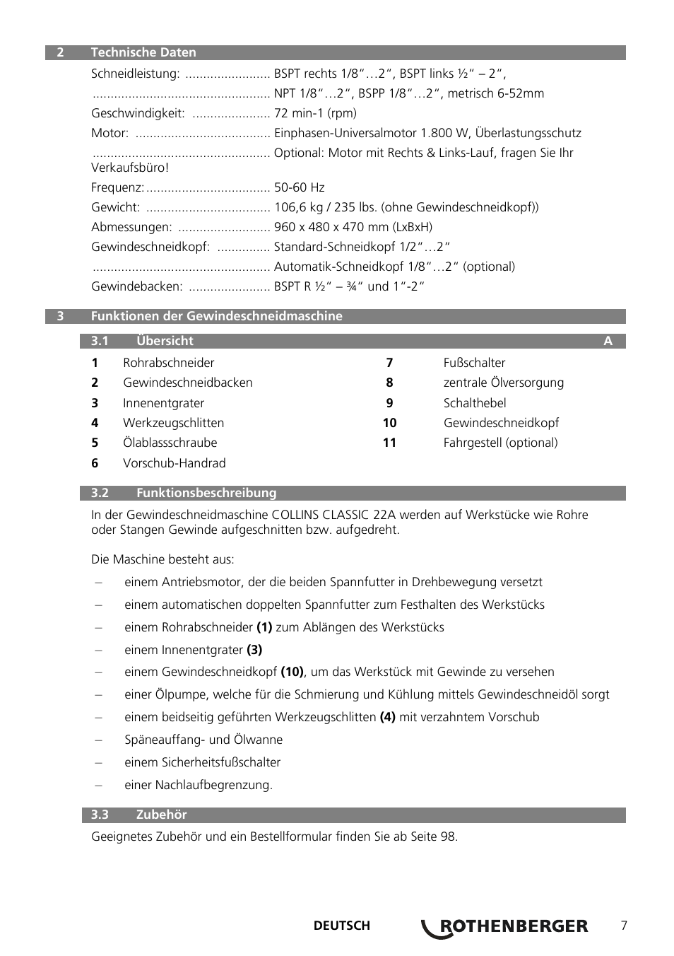 ROTHENBERGER COLLINS CLASSIC 22 A User Manual | Page 9 / 104