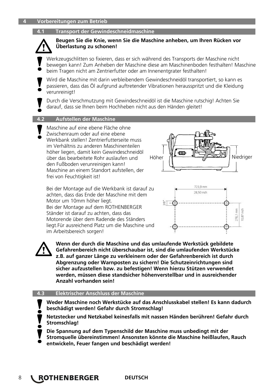 ROTHENBERGER COLLINS RHINO 4 User Manual | Page 10 / 112