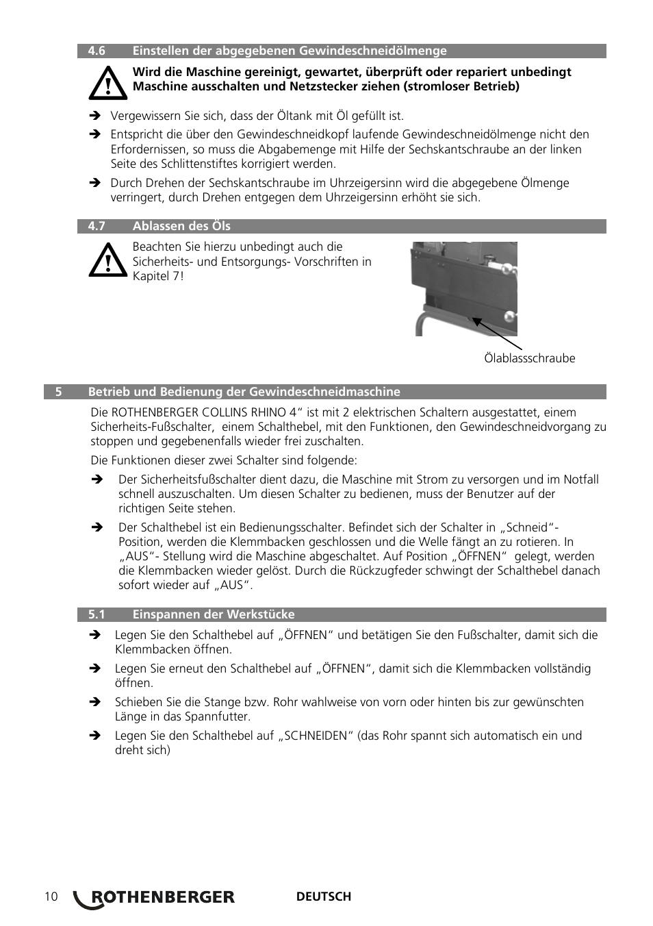 ROTHENBERGER COLLINS RHINO 4 User Manual | Page 12 / 112