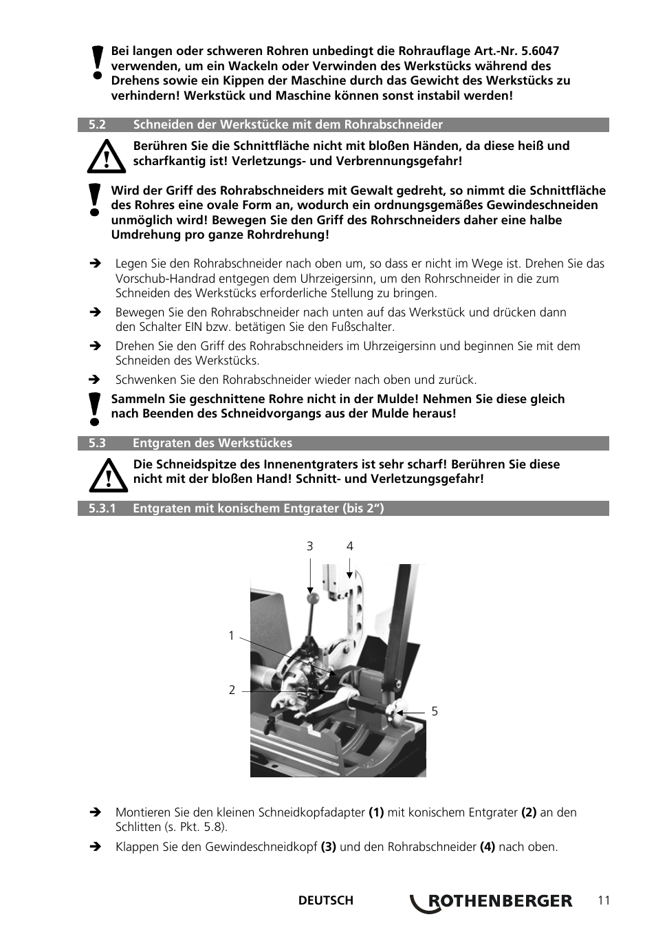 ROTHENBERGER COLLINS RHINO 4 User Manual | Page 13 / 112