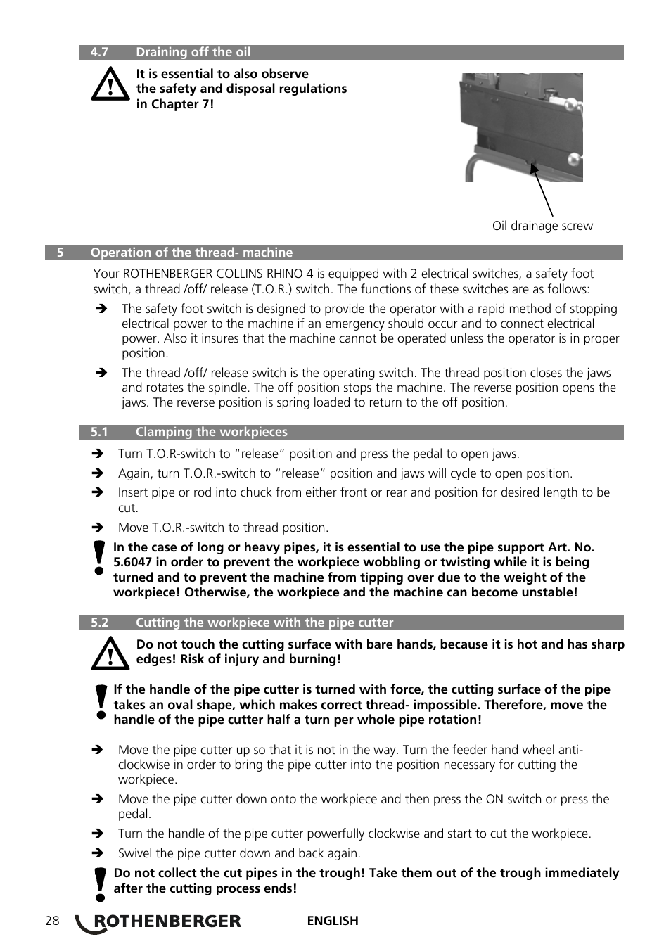 ROTHENBERGER COLLINS RHINO 4 User Manual | Page 30 / 112