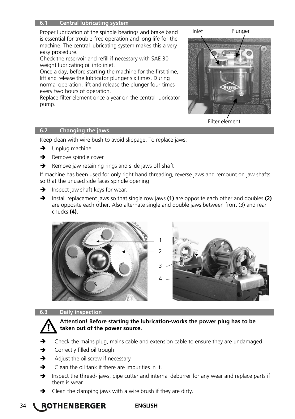 ROTHENBERGER COLLINS RHINO 4 User Manual | Page 36 / 112