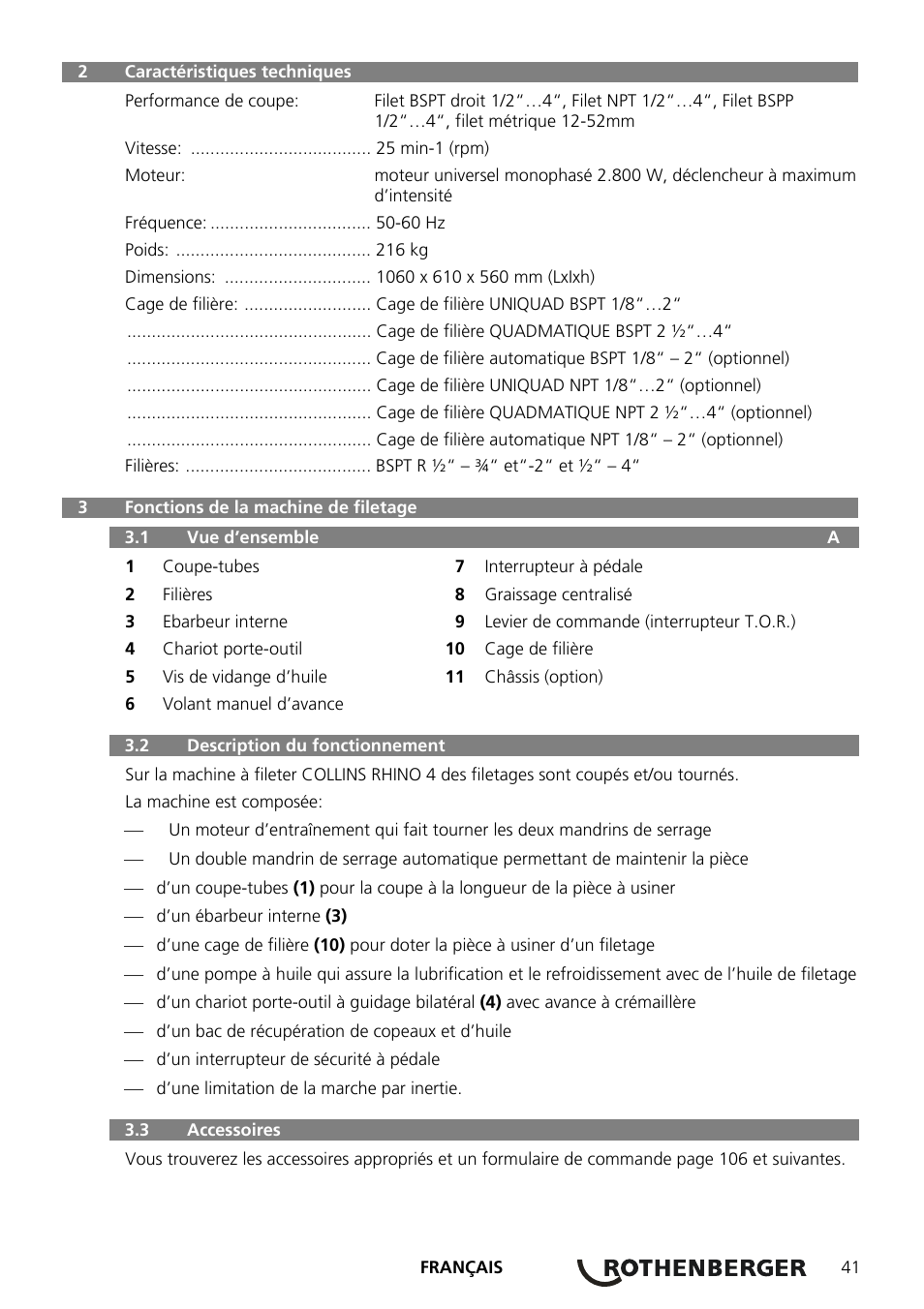 ROTHENBERGER COLLINS RHINO 4 User Manual | Page 43 / 112
