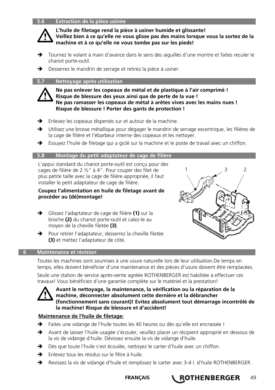 ROTHENBERGER COLLINS RHINO 4 User Manual | Page 51 / 112