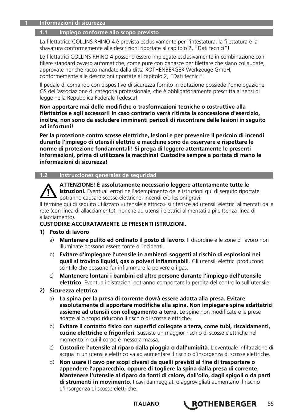 ROTHENBERGER COLLINS RHINO 4 User Manual | Page 57 / 112
