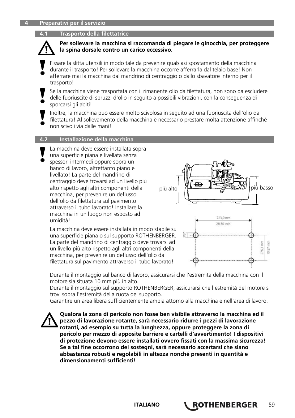 ROTHENBERGER COLLINS RHINO 4 User Manual | Page 61 / 112