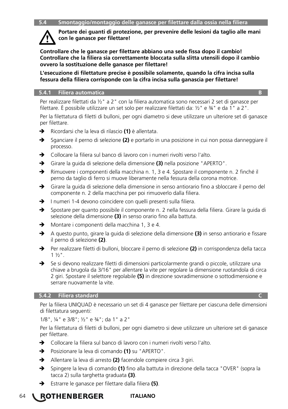 ROTHENBERGER COLLINS RHINO 4 User Manual | Page 66 / 112