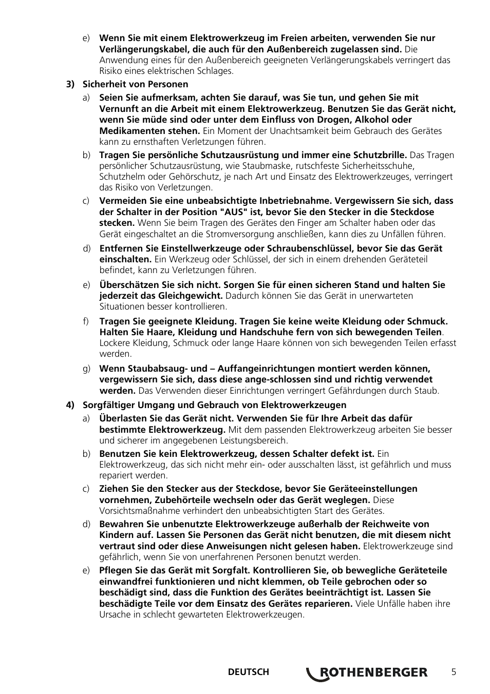 ROTHENBERGER COLLINS RHINO 4 User Manual | Page 7 / 112