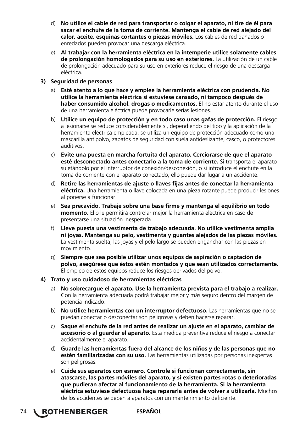 ROTHENBERGER COLLINS RHINO 4 User Manual | Page 76 / 112