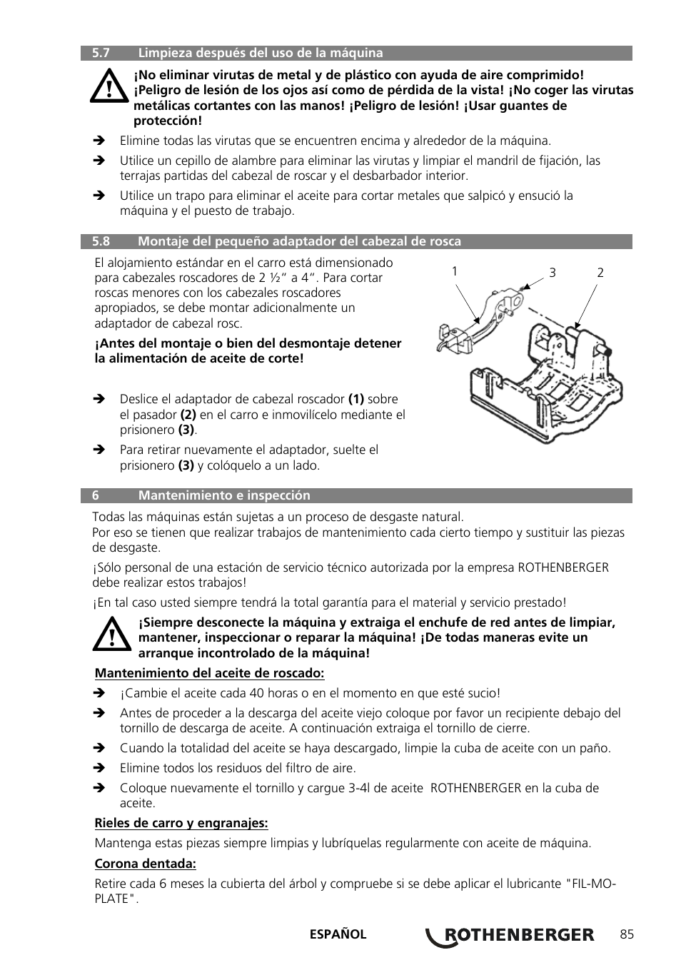 ROTHENBERGER COLLINS RHINO 4 User Manual | Page 87 / 112