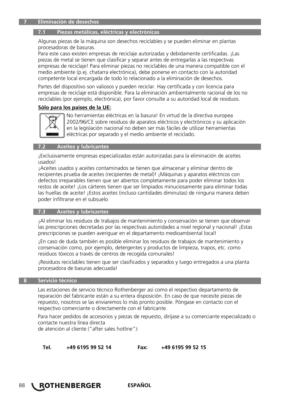 ROTHENBERGER COLLINS RHINO 4 User Manual | Page 90 / 112