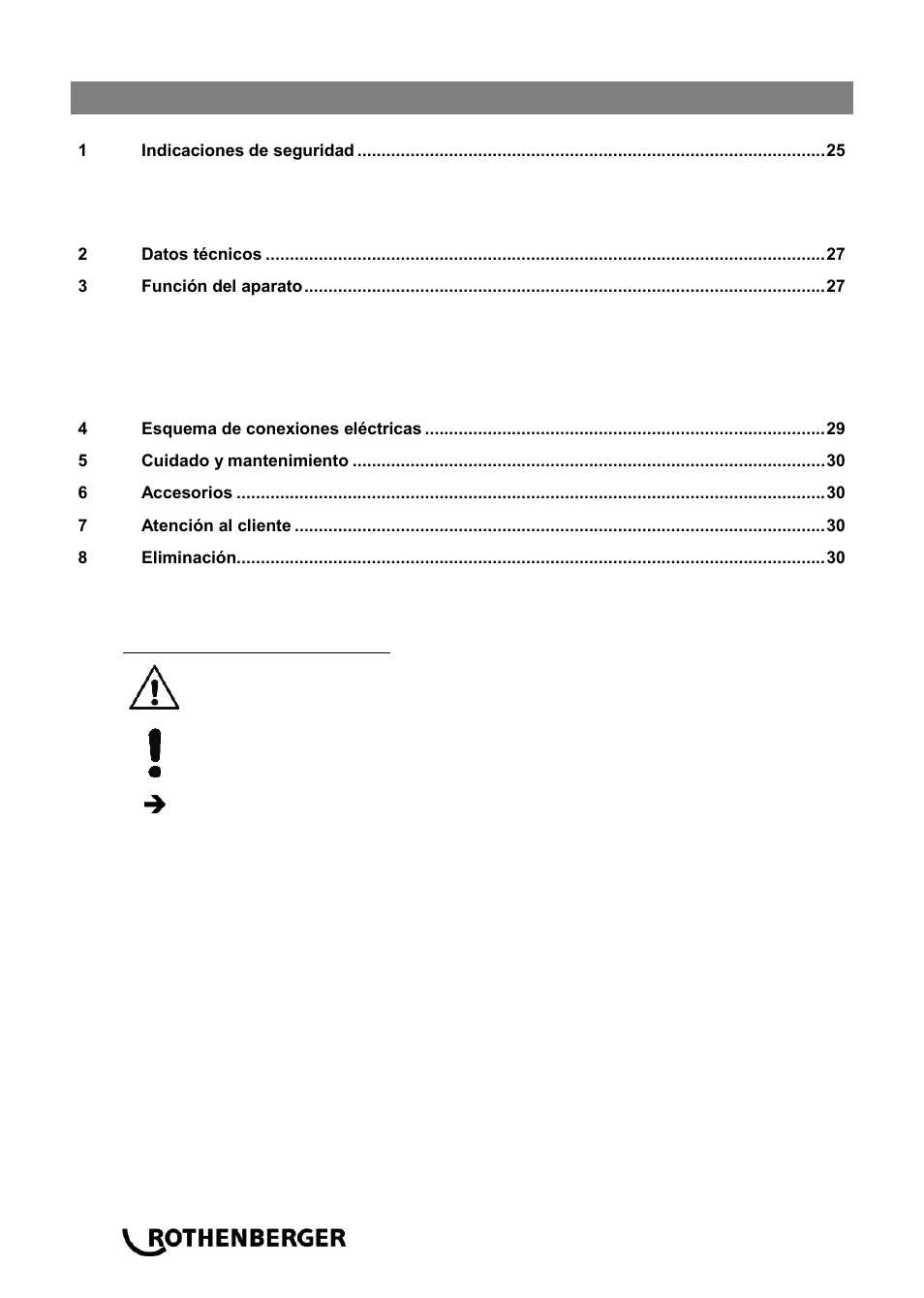 Ba_h600-h1-h2_0614 es, Índice página | ROTHENBERGER Hydraulik-Expanderanlage H 600 User Manual | Page 28 / 92