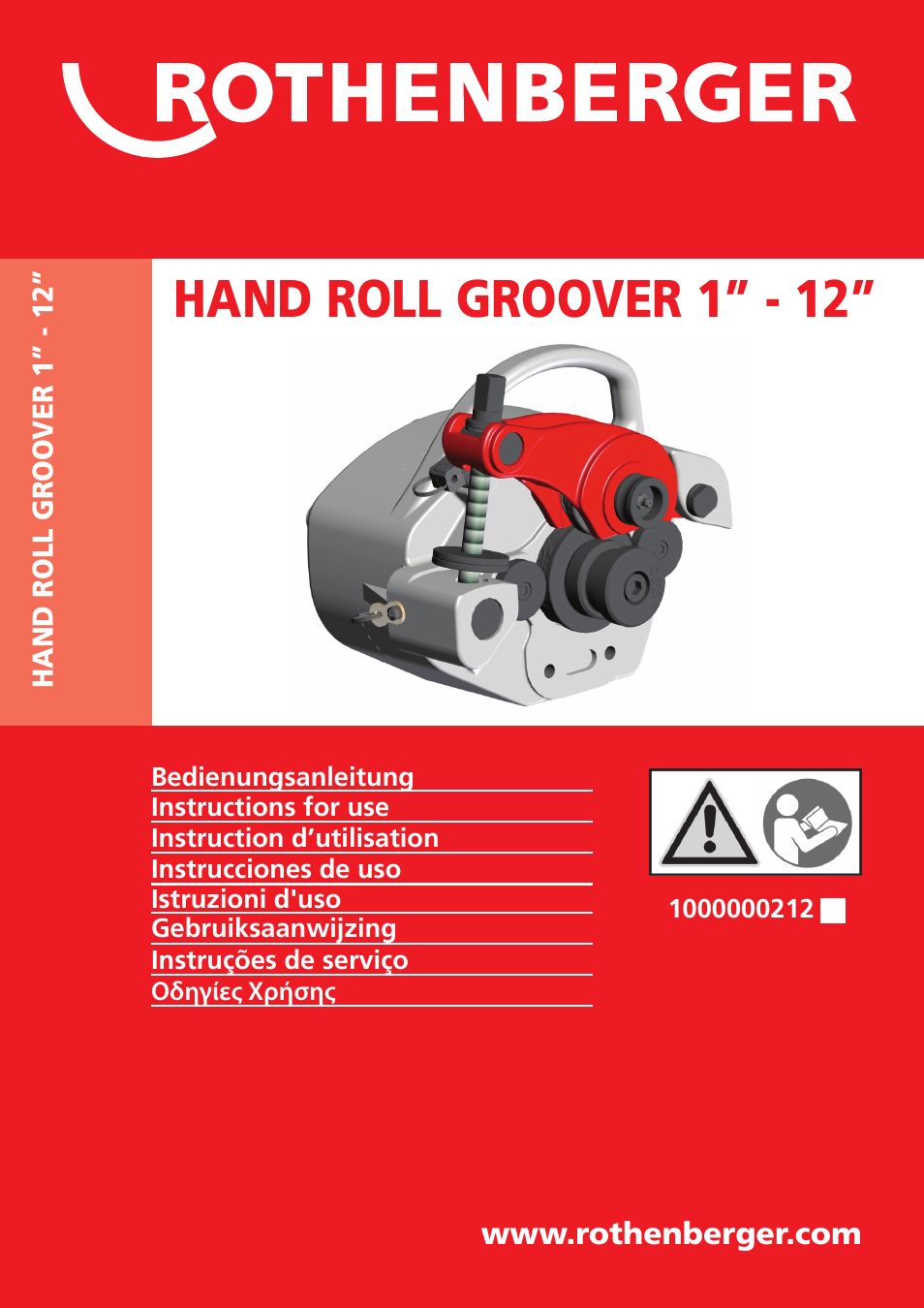 ROTHENBERGER Hand Roll Groover 1 - 12 User Manual | 60 pages