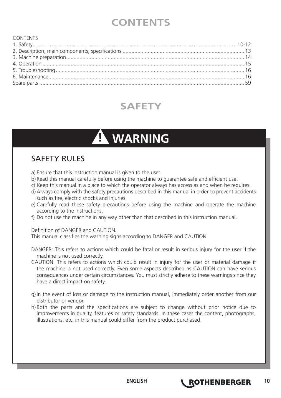 ROTHENBERGER Hand Roll Groover 1 - 12 User Manual | Page 10 / 60
