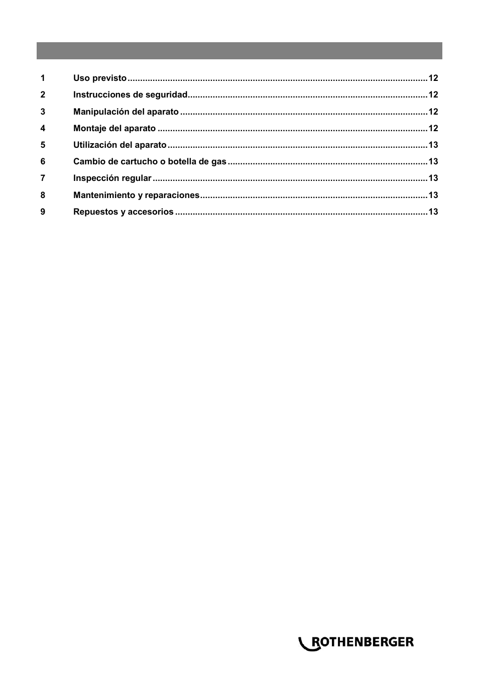 Ba_multi mobile_0614 es, Índice página | ROTHENBERGER MULTI MOBILE Set User Manual | Page 15 / 40