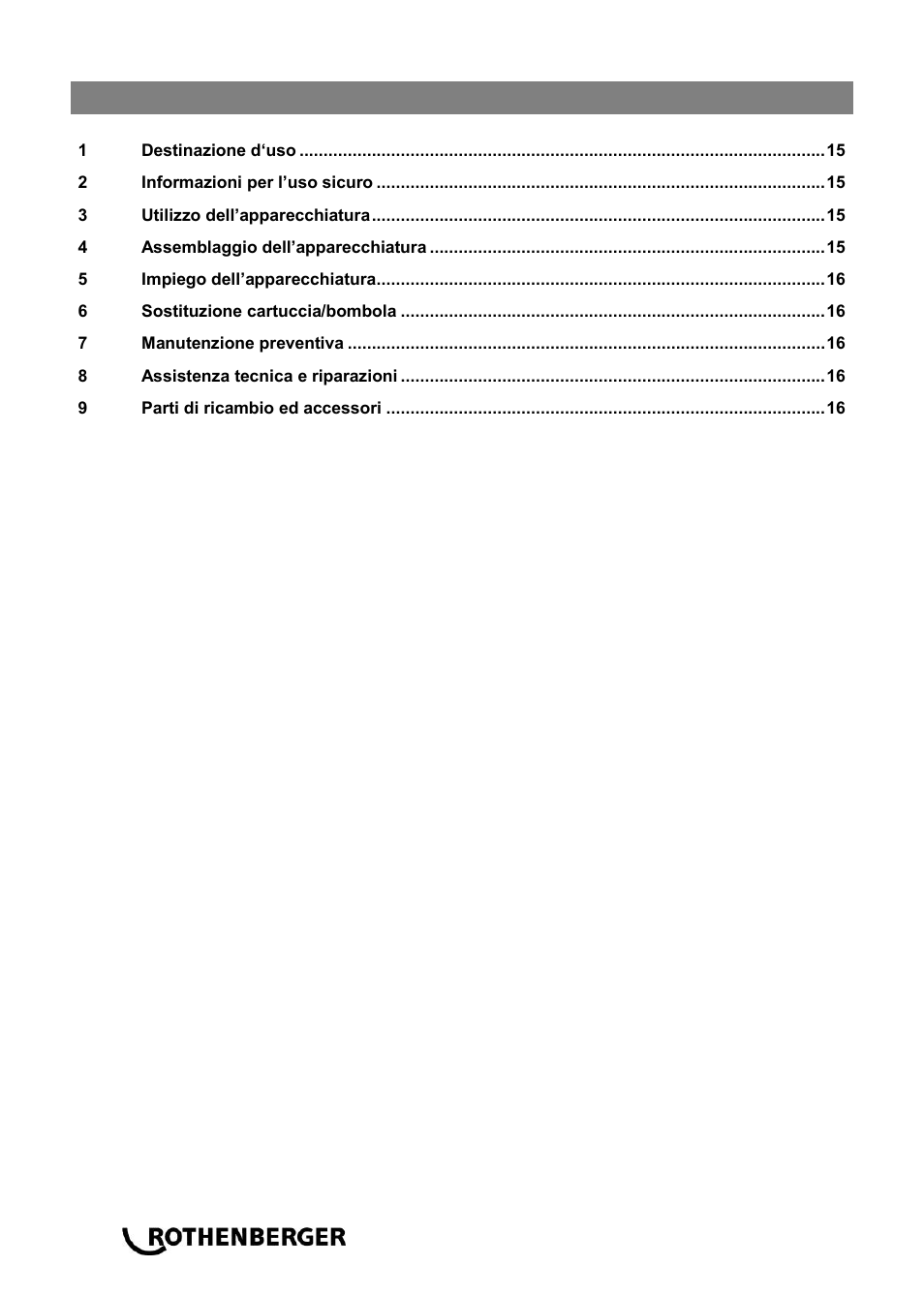 Ba_multi mobile_0614 it, Content page | ROTHENBERGER MULTI MOBILE Set User Manual | Page 18 / 40