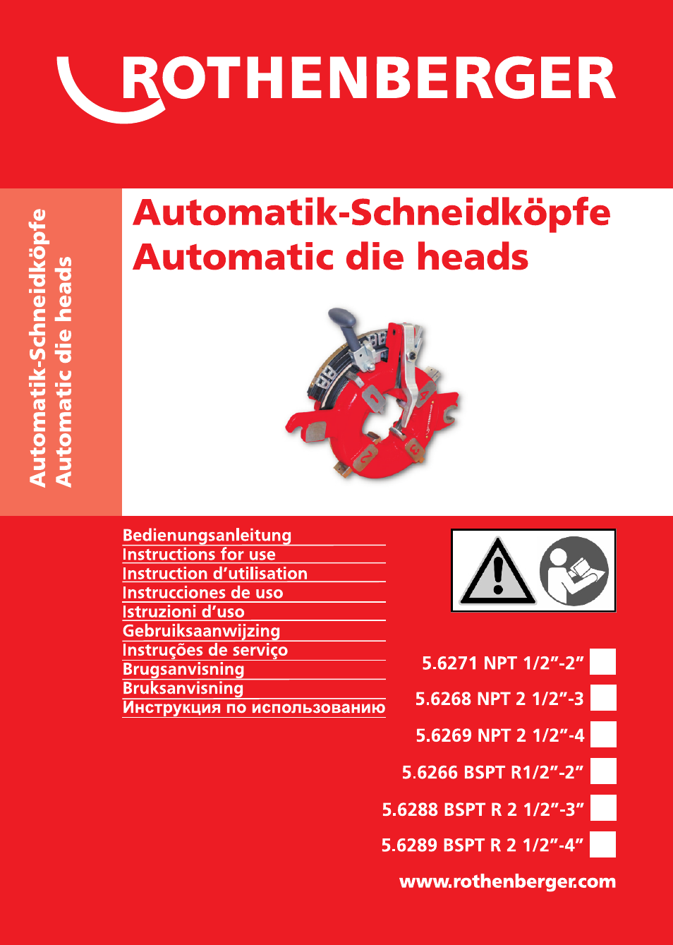 ROTHENBERGER Präzisions-Gewindeschneidköpfe Automatik Schneidköpfe User Manual | 28 pages