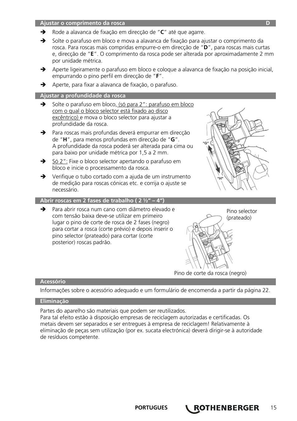 ROTHENBERGER Präzisions-Gewindeschneidköpfe Automatik Schneidköpfe User Manual | Page 17 / 28