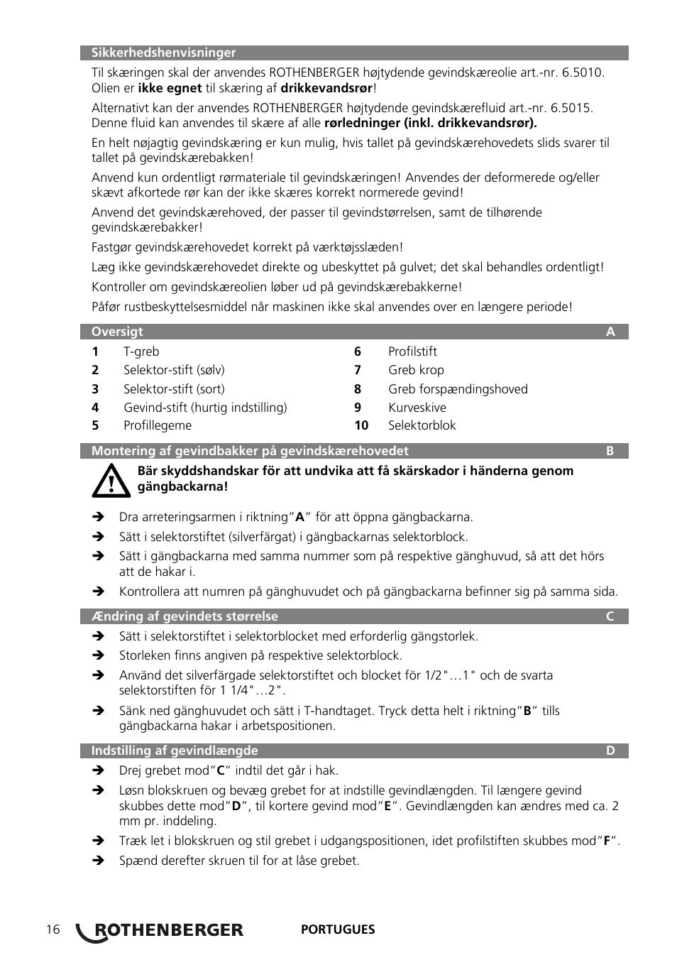 ROTHENBERGER Präzisions-Gewindeschneidköpfe Automatik Schneidköpfe User Manual | Page 18 / 28