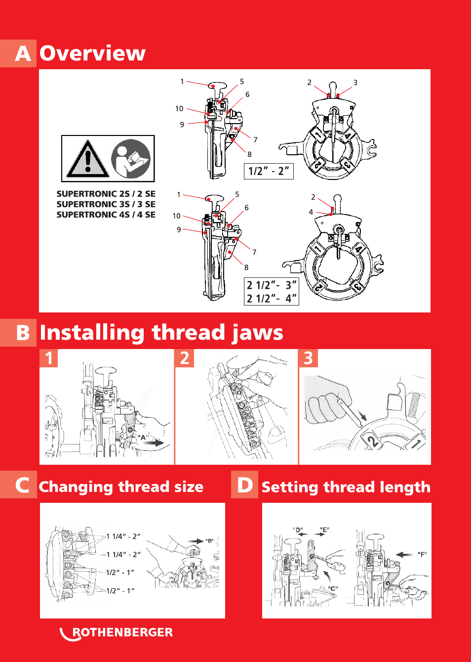 Seite2 | ROTHENBERGER Präzisions-Gewindeschneidköpfe Automatik Schneidköpfe User Manual | Page 2 / 28