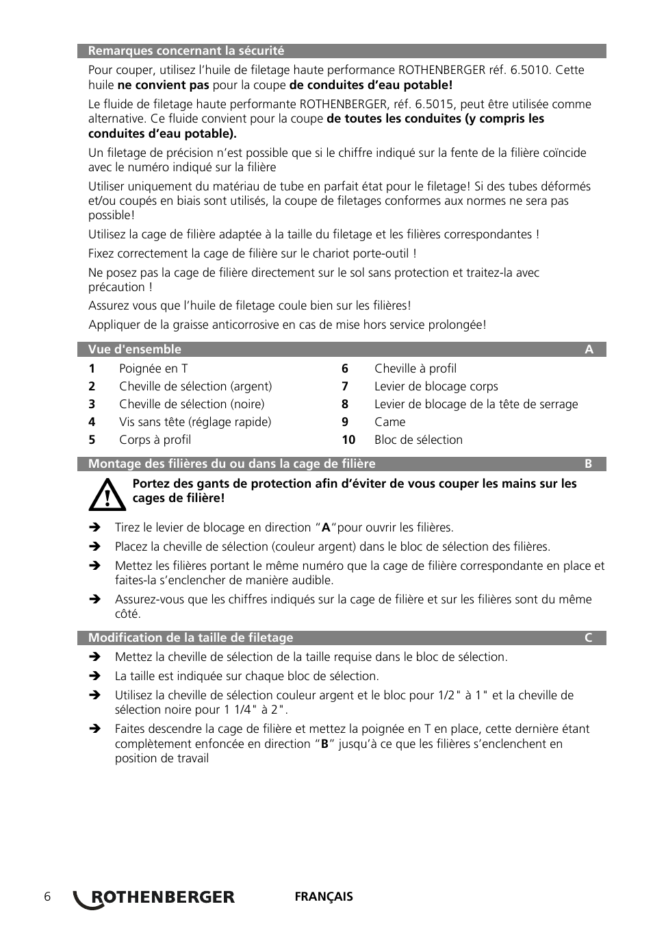 ROTHENBERGER Präzisions-Gewindeschneidköpfe Automatik Schneidköpfe User Manual | Page 8 / 28