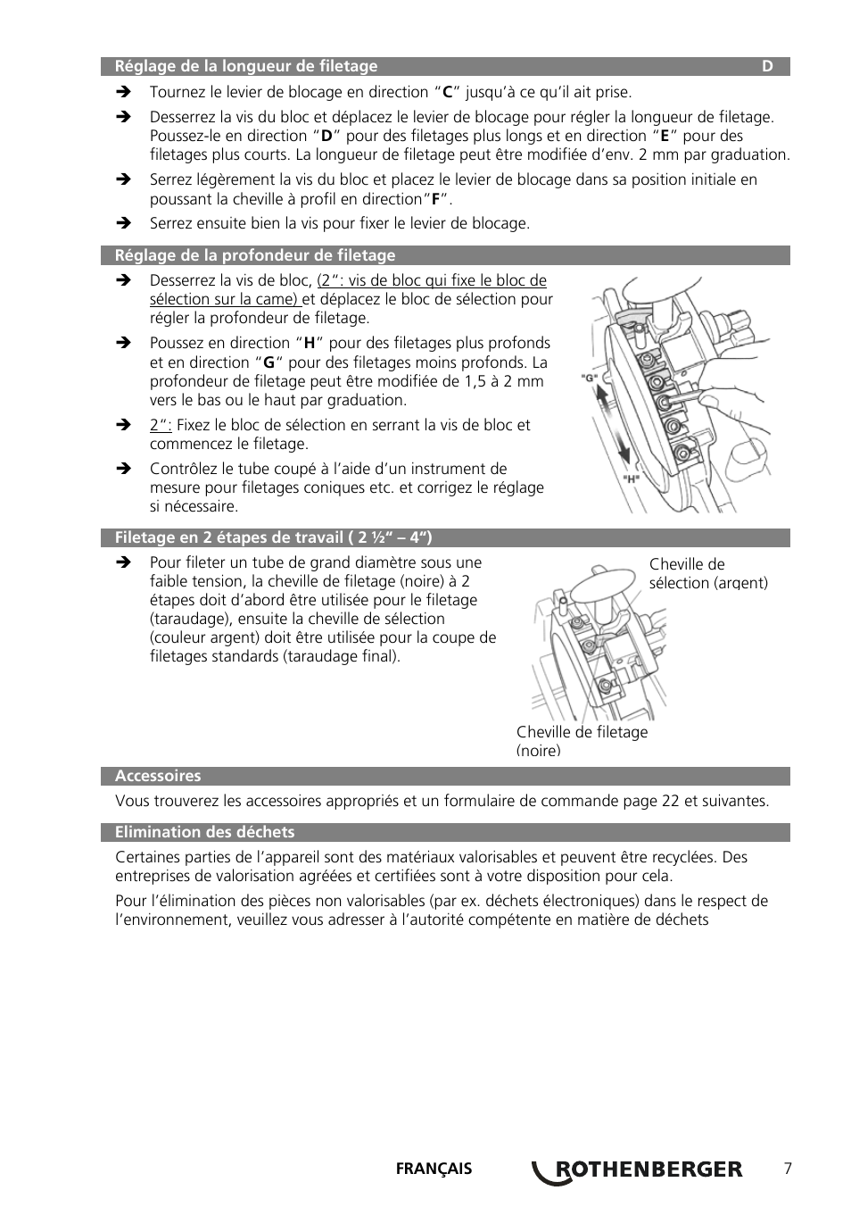 ROTHENBERGER Präzisions-Gewindeschneidköpfe Automatik Schneidköpfe User Manual | Page 9 / 28