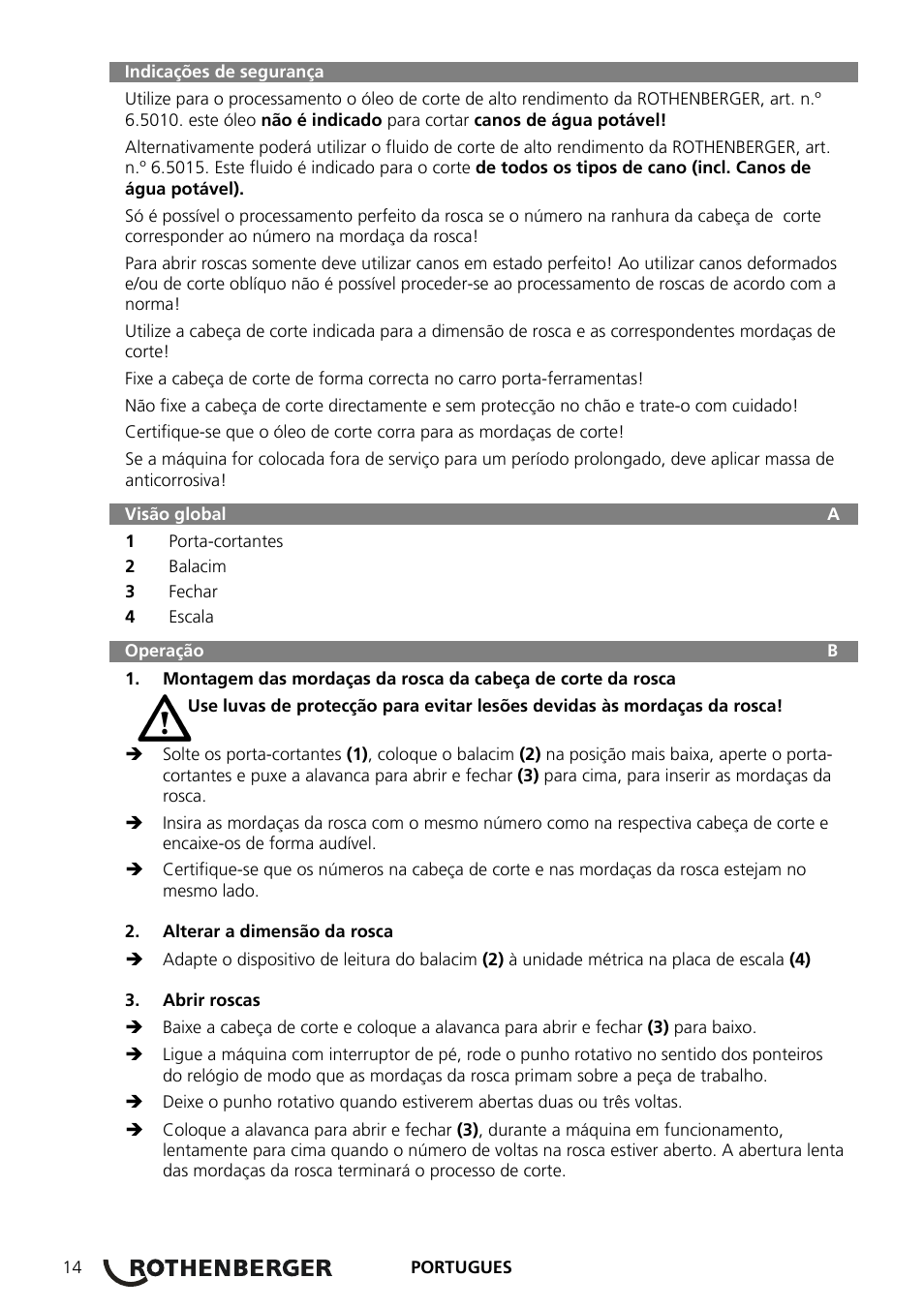 ROTHENBERGER Präzisions-Gewindeschneidköpfe ROTHENBERGER Standard Schneidköpfe User Manual | Page 18 / 32