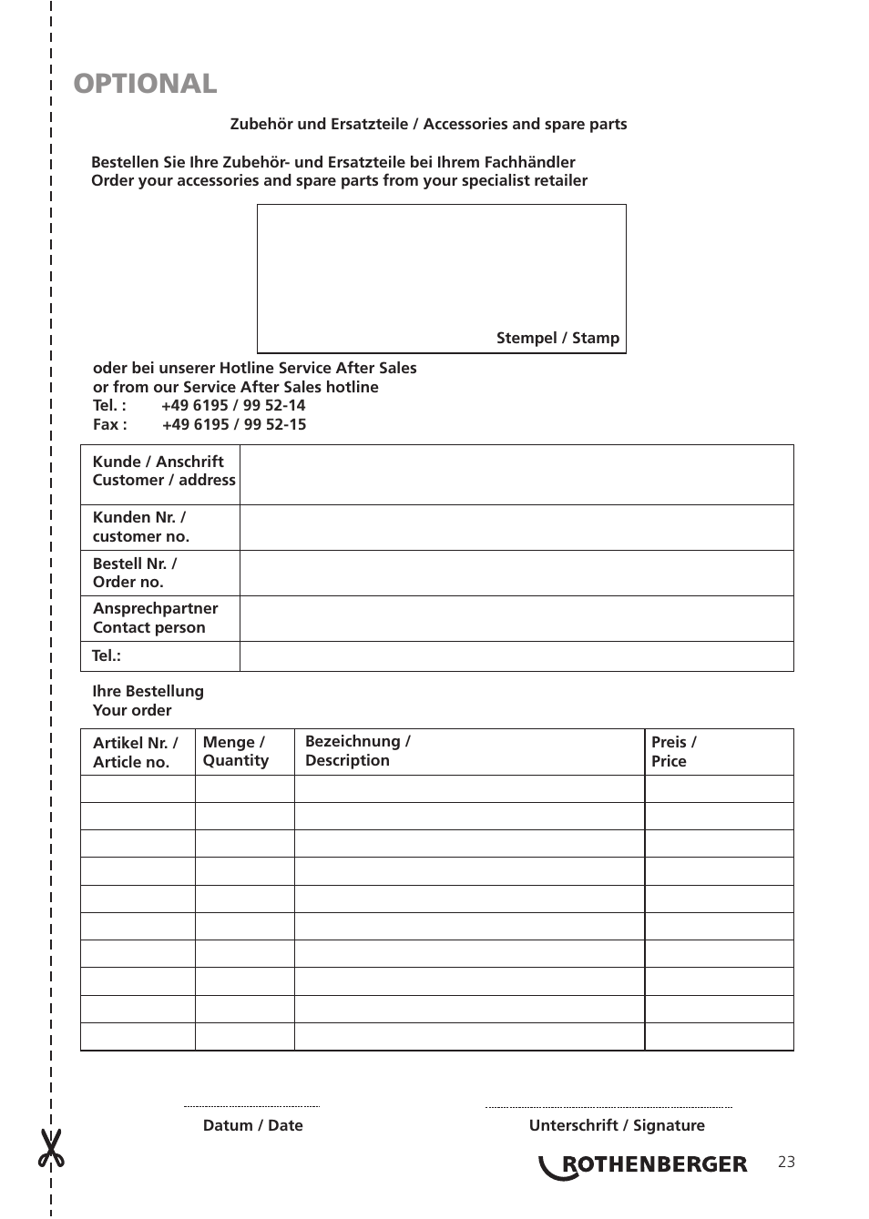 Seite7, Optional | ROTHENBERGER Präzisions-Gewindeschneidköpfe ROTHENBERGER Standard Schneidköpfe User Manual | Page 27 / 32
