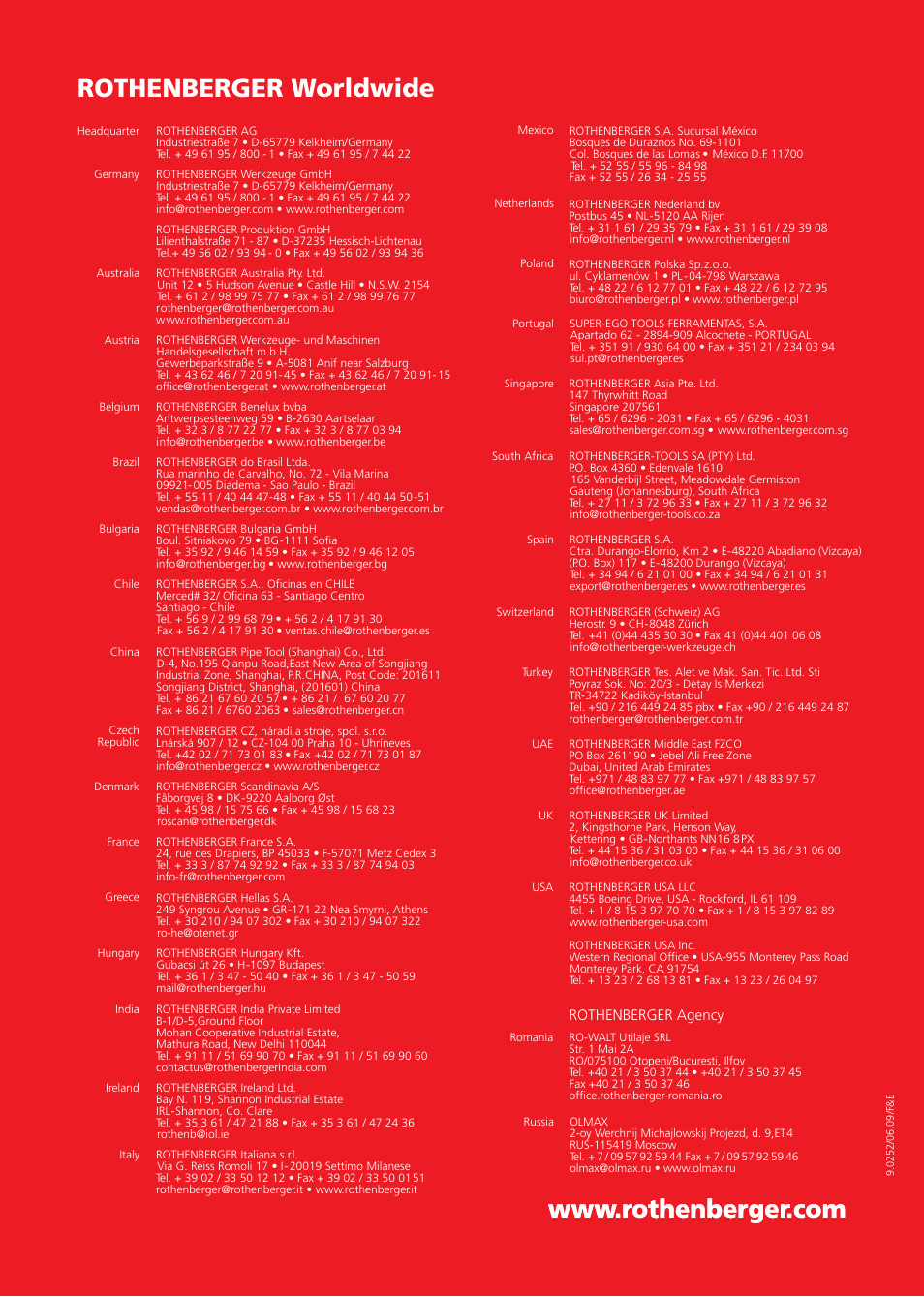 Seite12 | ROTHENBERGER Präzisions-Gewindeschneidköpfe ROTHENBERGER Standard Schneidköpfe User Manual | Page 32 / 32