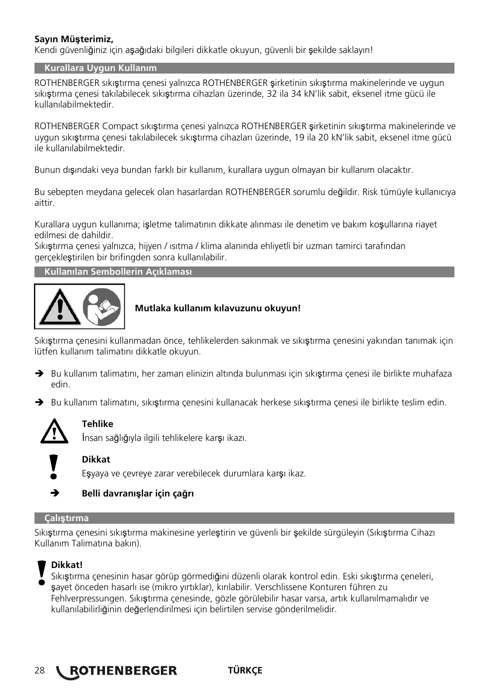 ROTHENBERGER Pressbacken Standard User Manual | Page 28 / 44