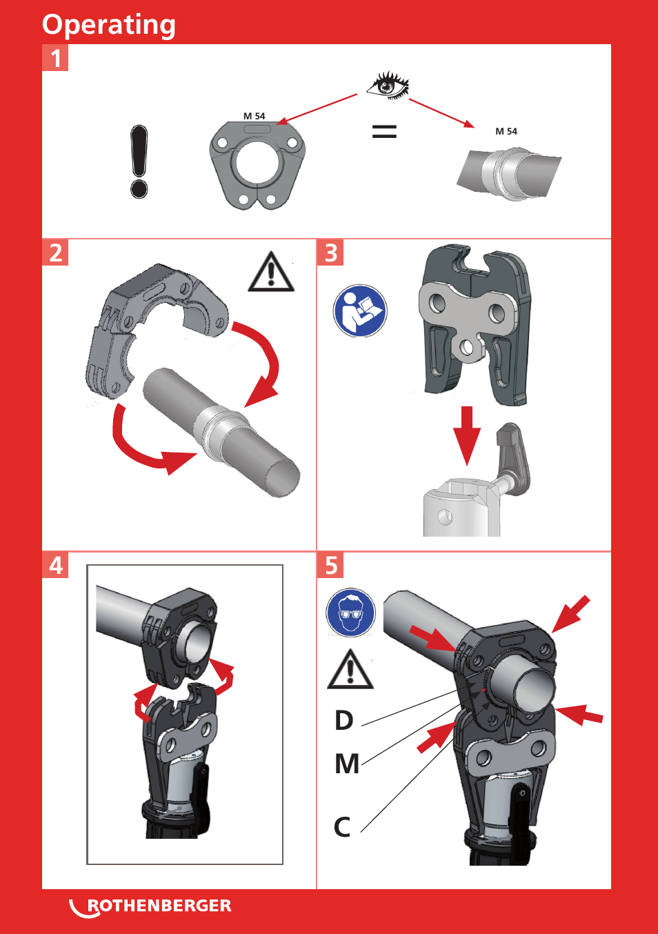 Operating, Md c | ROTHENBERGER Pressschlingen Standard User Manual | Page 2 / 24