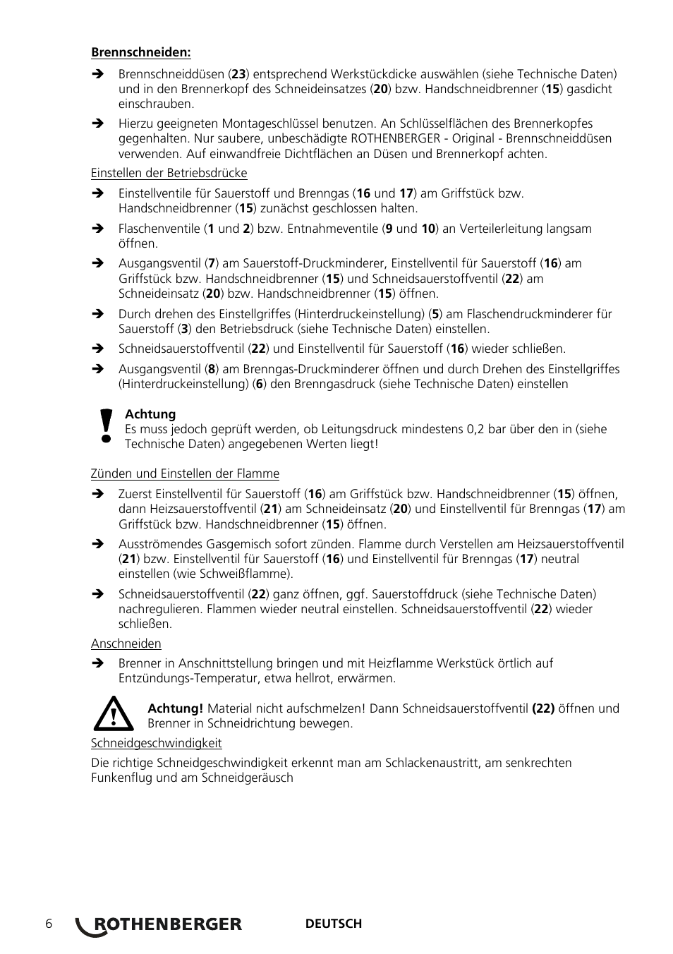 ROTHENBERGER RE 17 Dreigas-Anlage AMS 5/5 User Manual | Page 10 / 80