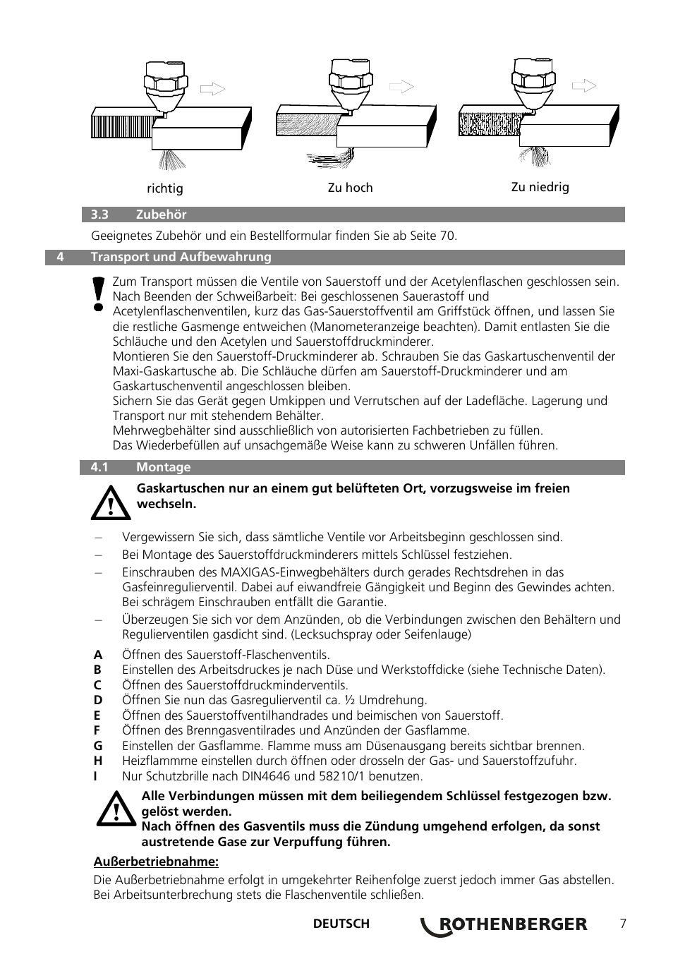 ROTHENBERGER RE 17 Dreigas-Anlage AMS 5/5 User Manual | Page 11 / 80