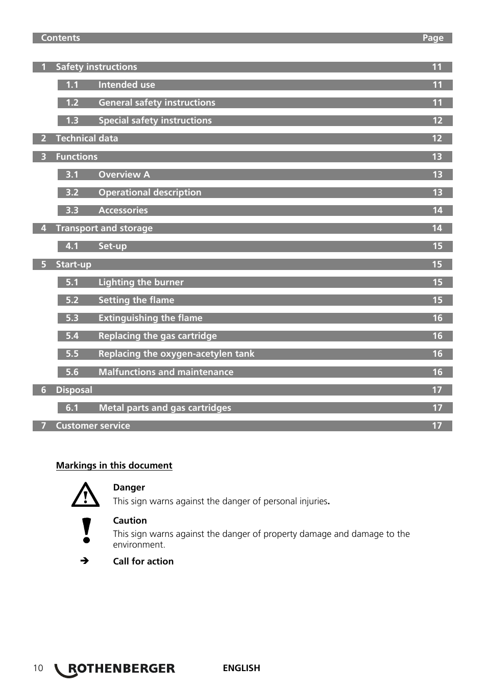 ROTHENBERGER RE 17 Dreigas-Anlage AMS 5/5 User Manual | Page 14 / 80