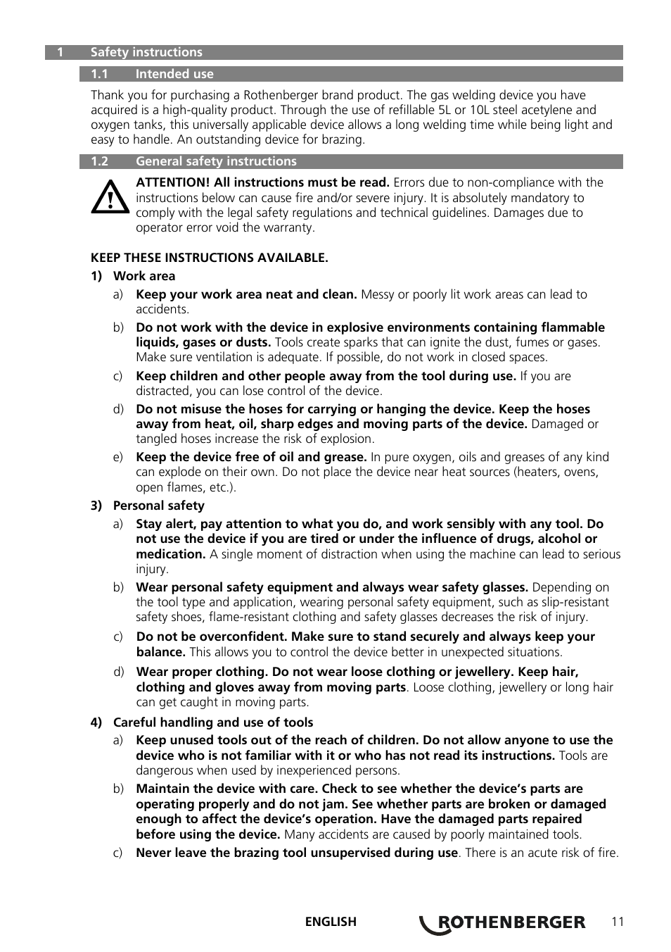 ROTHENBERGER RE 17 Dreigas-Anlage AMS 5/5 User Manual | Page 15 / 80