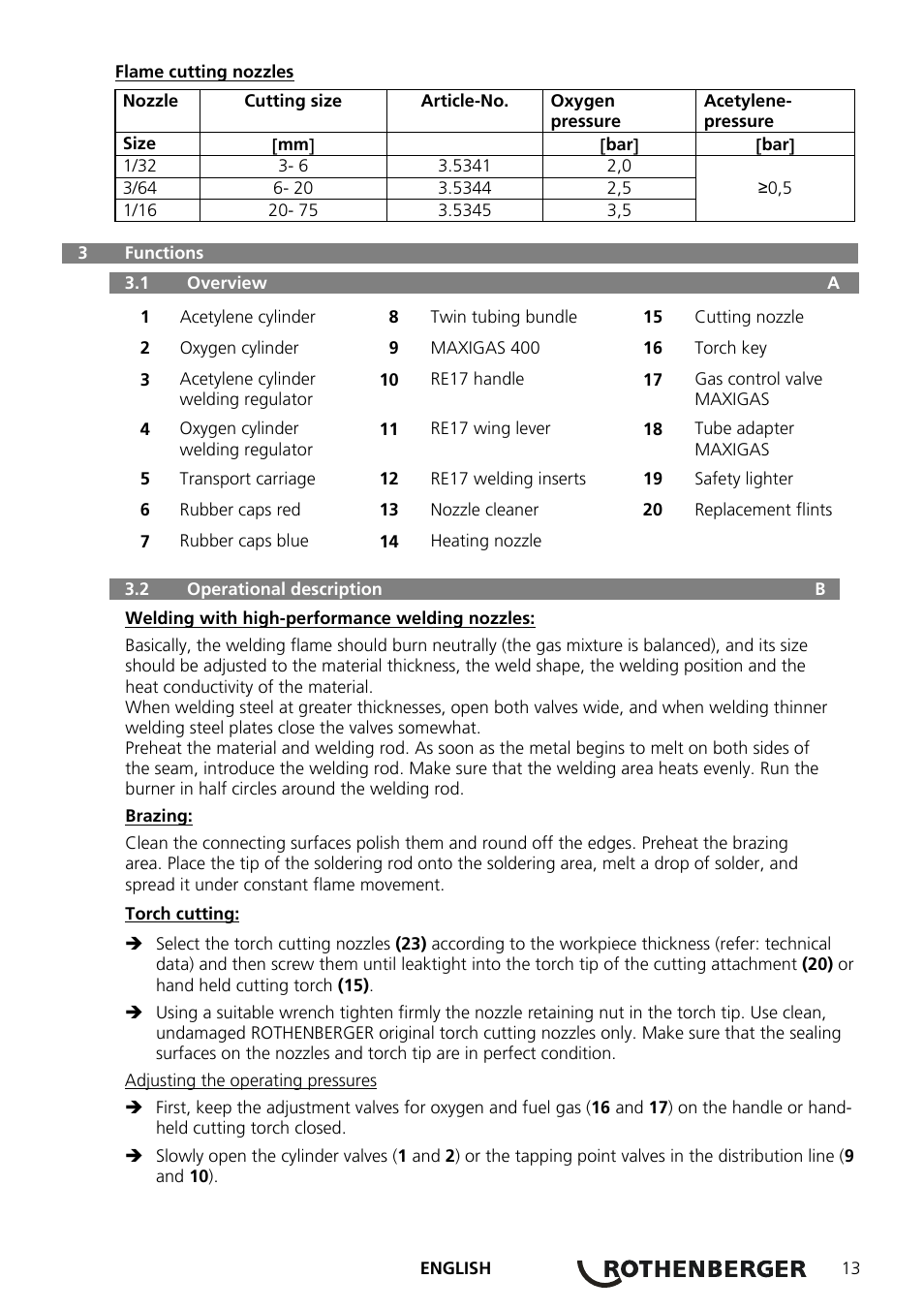 ROTHENBERGER RE 17 Dreigas-Anlage AMS 5/5 User Manual | Page 17 / 80