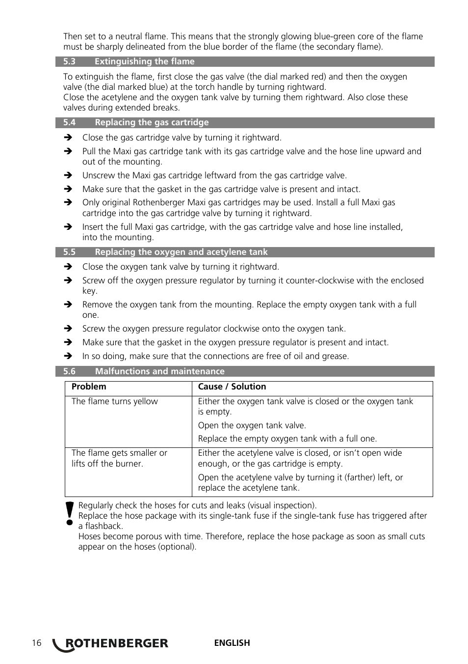 ROTHENBERGER RE 17 Dreigas-Anlage AMS 5/5 User Manual | Page 20 / 80
